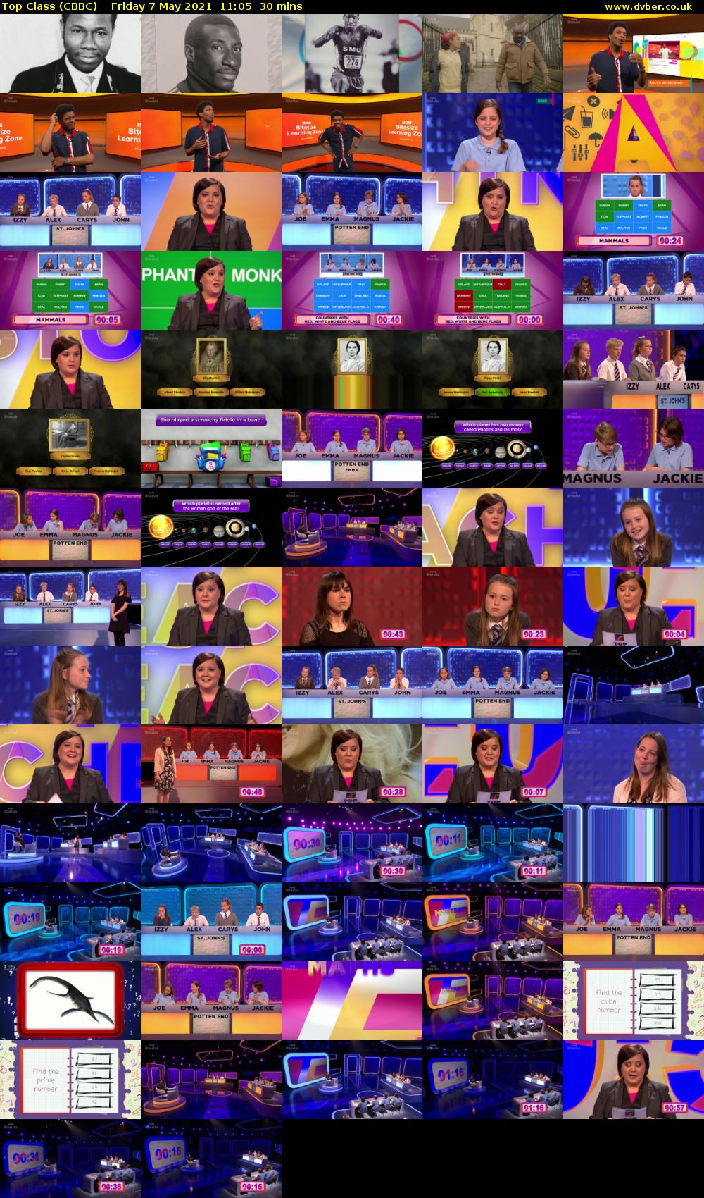 Top Class (CBBC) Friday 7 May 2021 11:05 - 11:35