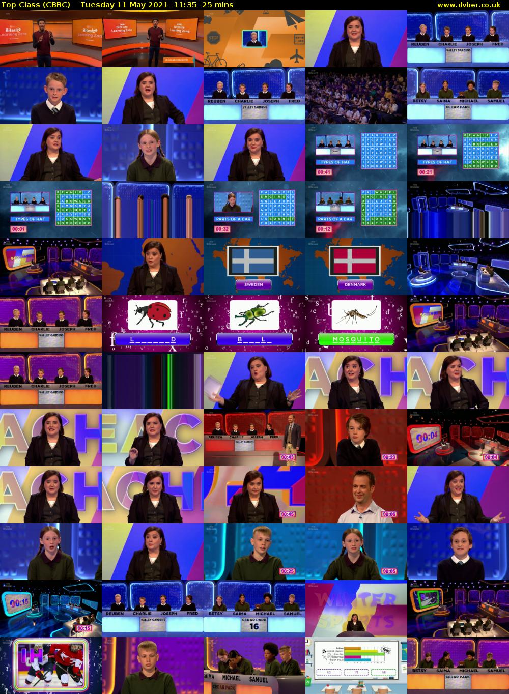 Top Class (CBBC) Tuesday 11 May 2021 11:35 - 12:00