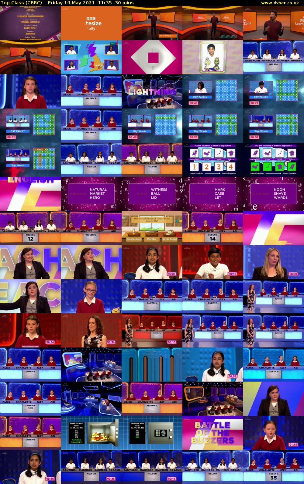 Top Class (CBBC) Friday 14 May 2021 11:35 - 12:05
