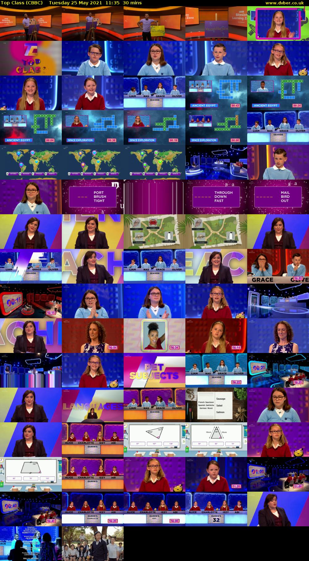 Top Class (CBBC) Tuesday 25 May 2021 11:35 - 12:05