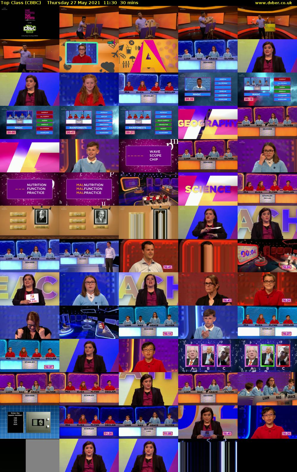 Top Class (CBBC) Thursday 27 May 2021 11:30 - 12:00