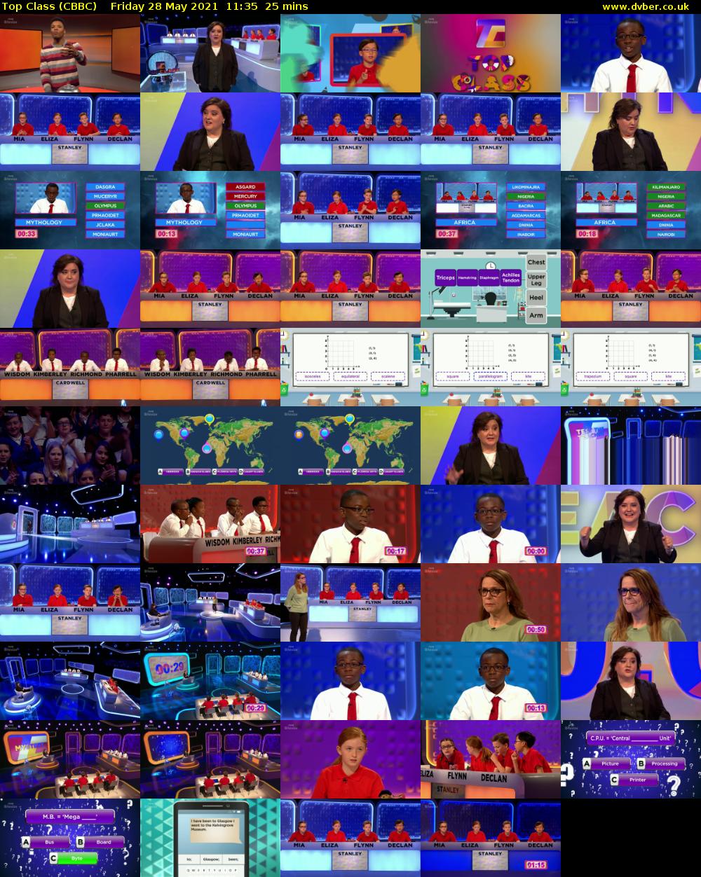 Top Class (CBBC) Friday 28 May 2021 11:35 - 12:00