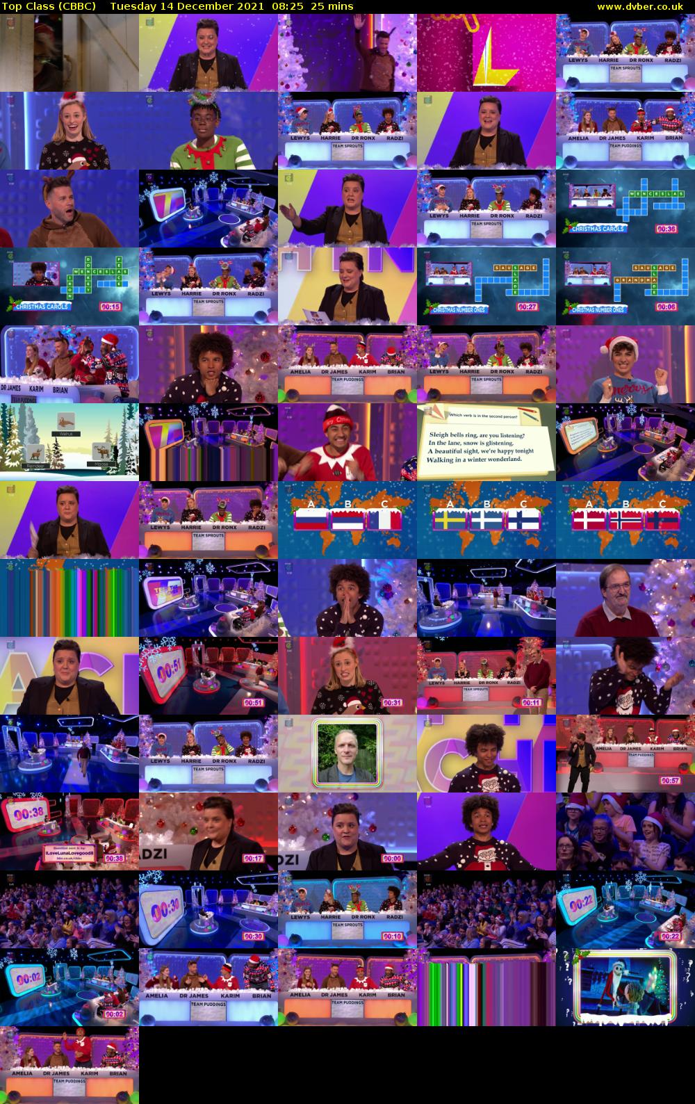 Top Class (CBBC) Tuesday 14 December 2021 08:25 - 08:50