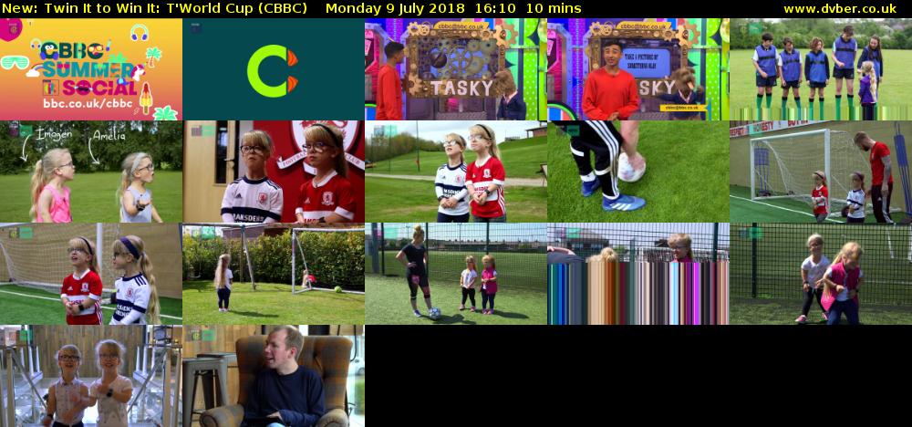 Twin It to Win It: T'World Cup (CBBC) Monday 9 July 2018 16:10 - 16:20