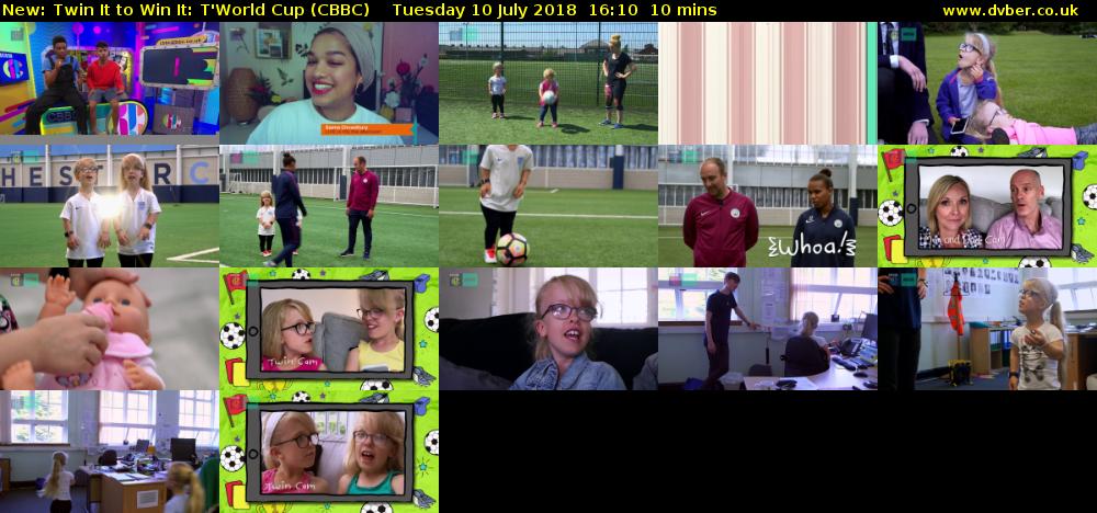 Twin It to Win It: T'World Cup (CBBC) Tuesday 10 July 2018 16:10 - 16:20