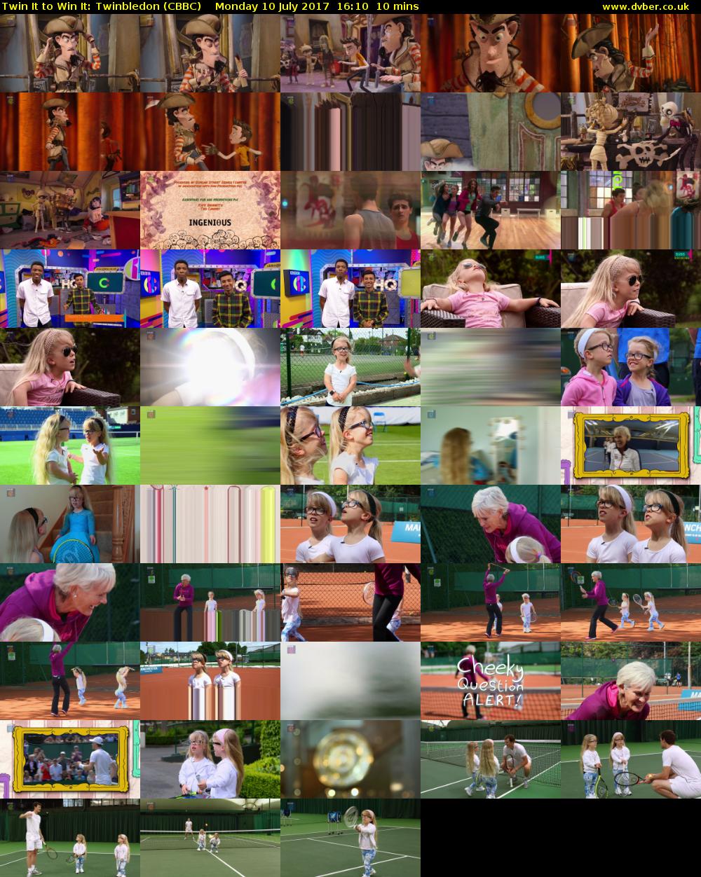 Twin It to Win It: Twinbledon (CBBC) Monday 10 July 2017 16:10 - 16:20