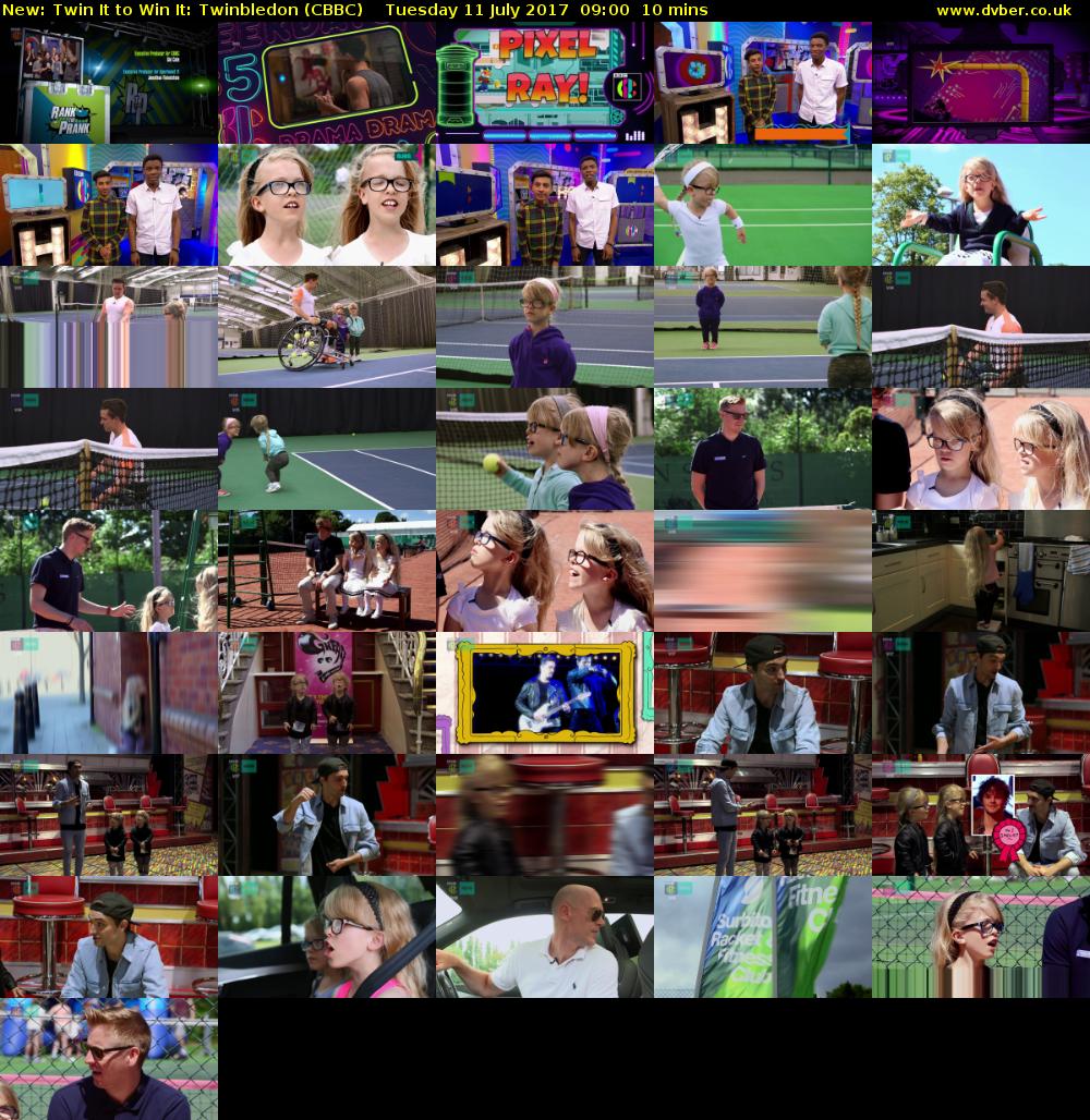 Twin It to Win It: Twinbledon (CBBC) Tuesday 11 July 2017 09:00 - 09:10