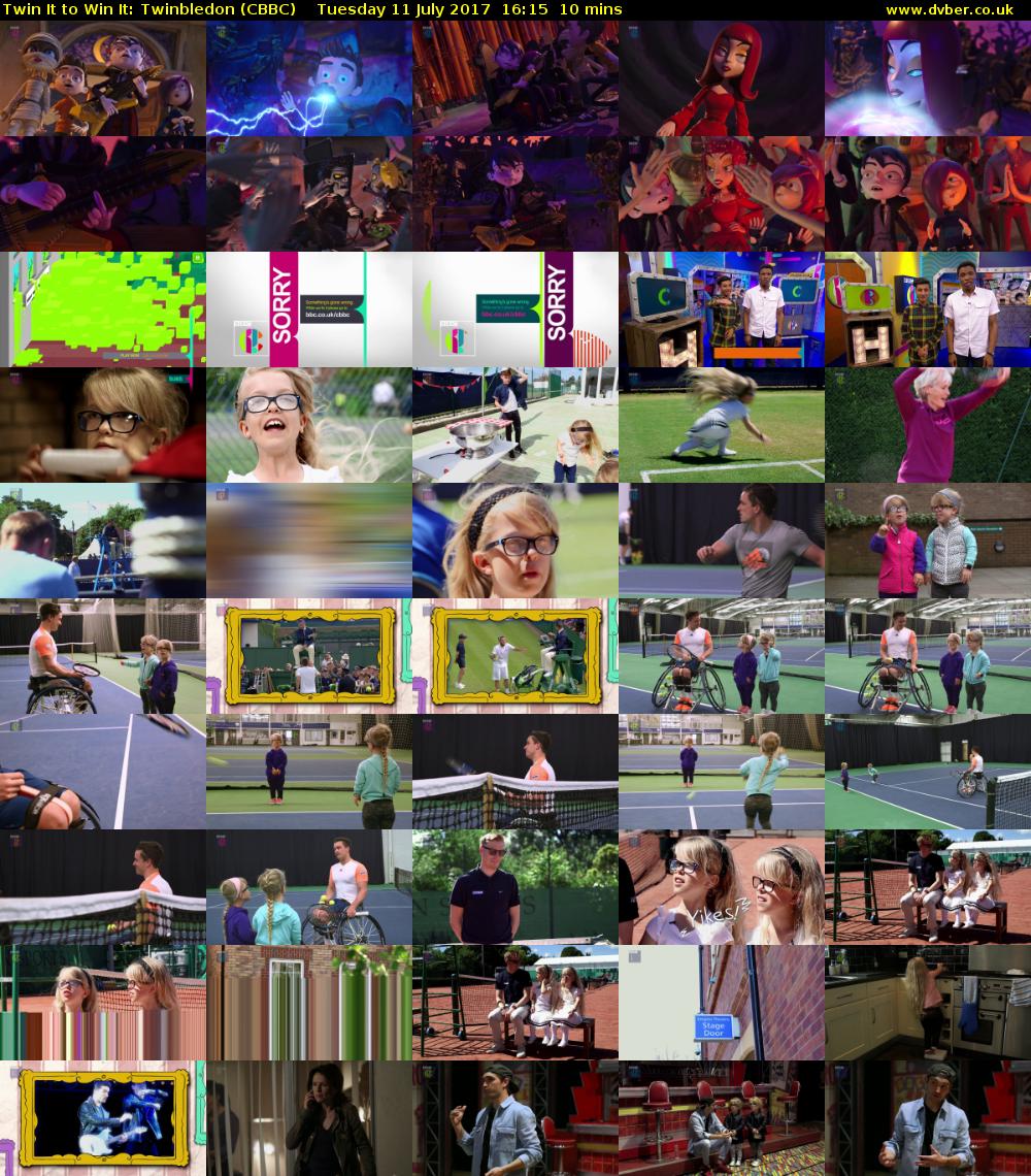 Twin It to Win It: Twinbledon (CBBC) Tuesday 11 July 2017 16:15 - 16:25