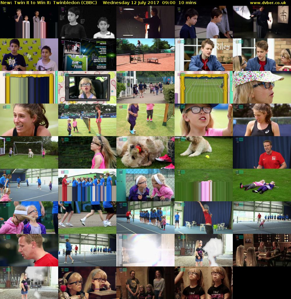 Twin It to Win It: Twinbledon (CBBC) Wednesday 12 July 2017 09:00 - 09:10