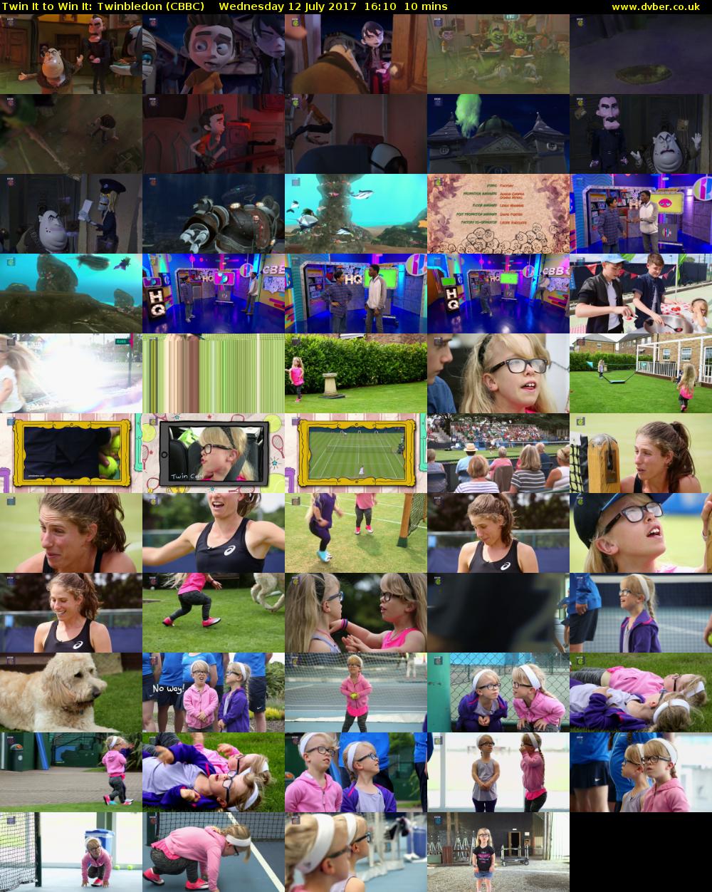 Twin It to Win It: Twinbledon (CBBC) Wednesday 12 July 2017 16:10 - 16:20