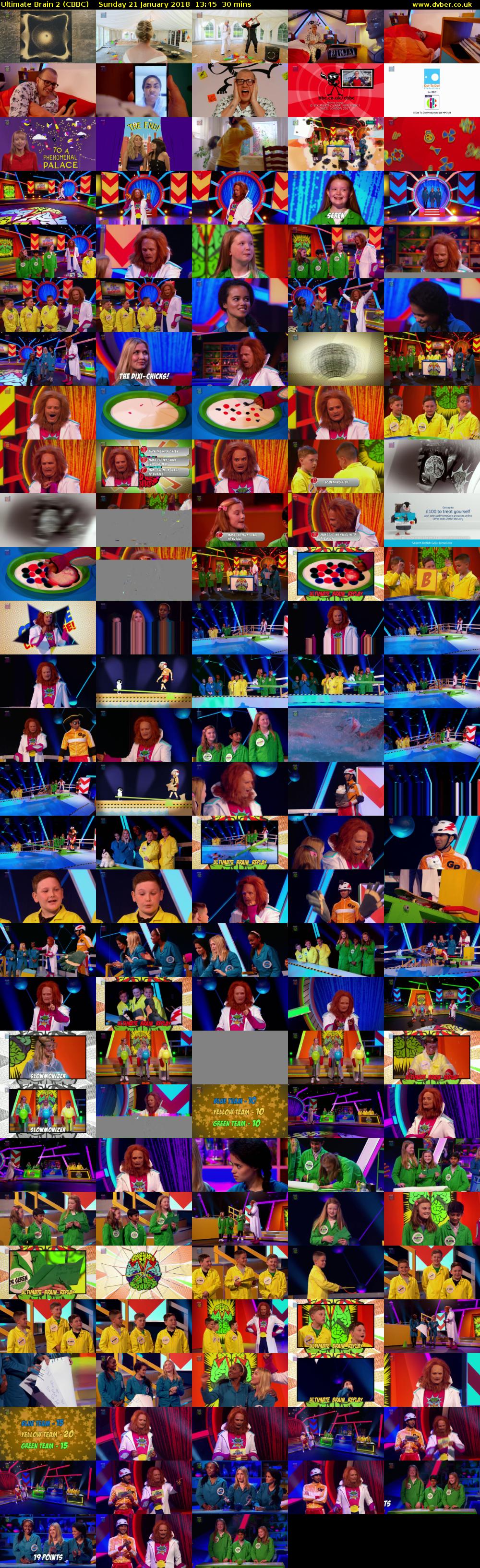 Ultimate Brain 2 (CBBC) Sunday 21 January 2018 13:45 - 14:15