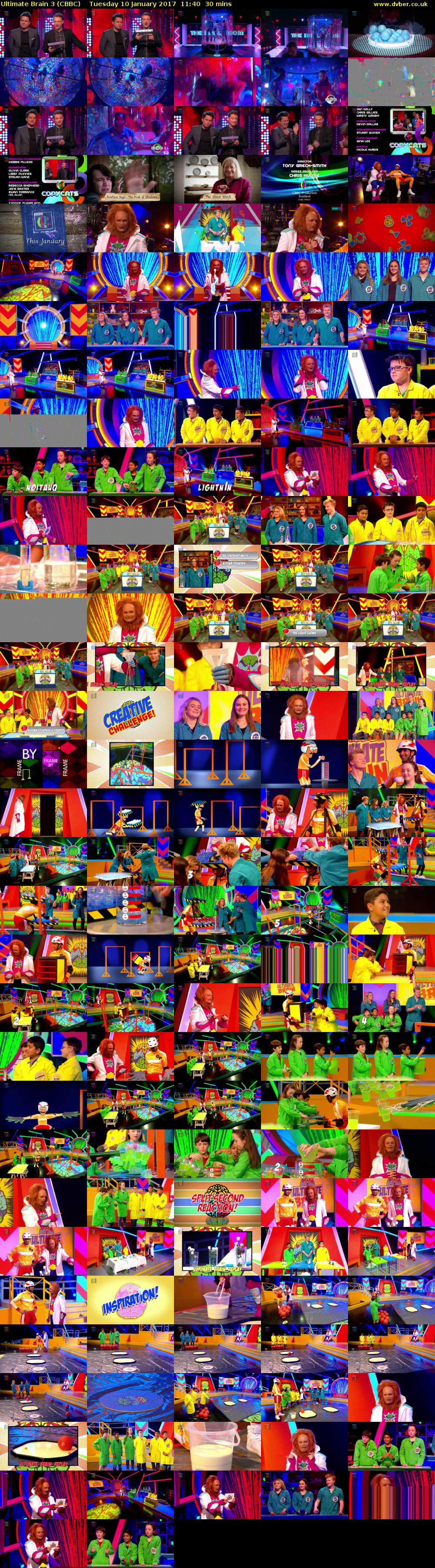 Ultimate Brain 3 (CBBC) Tuesday 10 January 2017 11:40 - 12:10