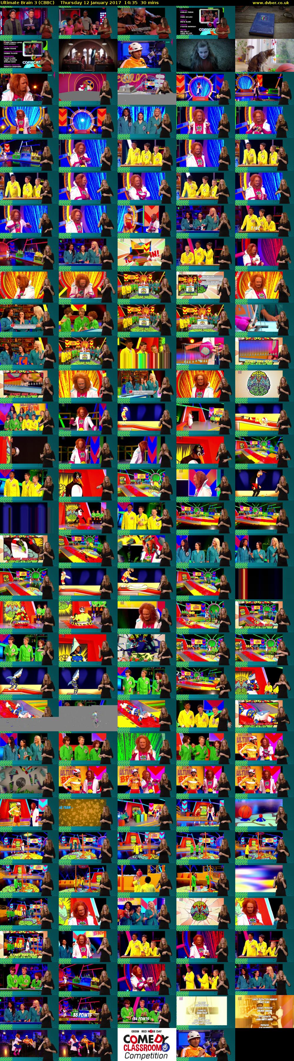 Ultimate Brain 3 (CBBC) Thursday 12 January 2017 14:35 - 15:05
