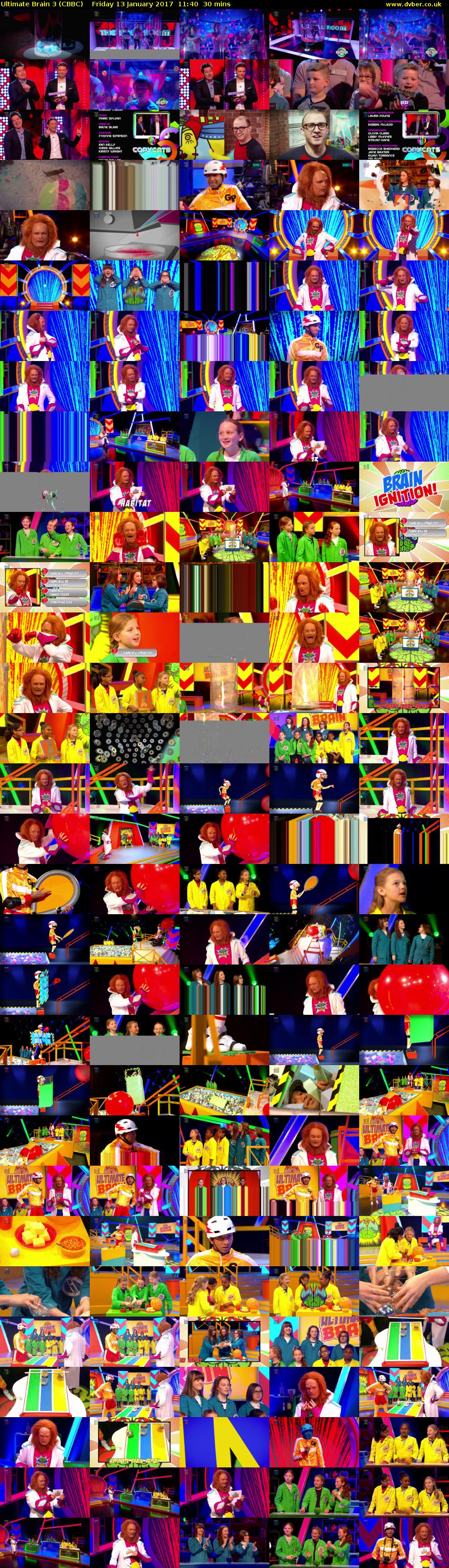 Ultimate Brain 3 (CBBC) Friday 13 January 2017 11:40 - 12:10
