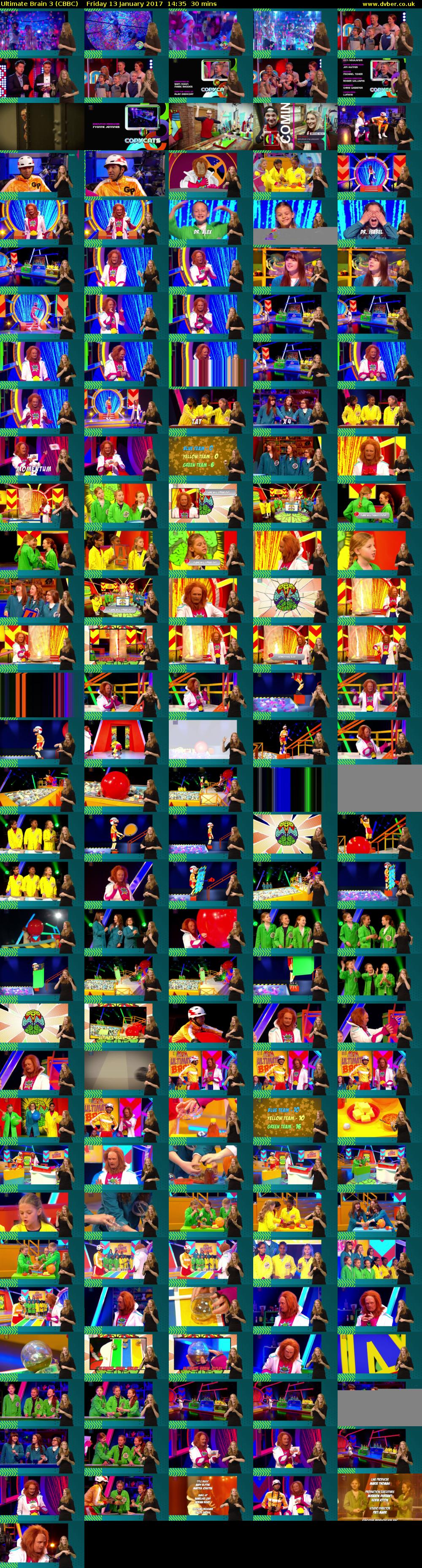 Ultimate Brain 3 (CBBC) Friday 13 January 2017 14:35 - 15:05