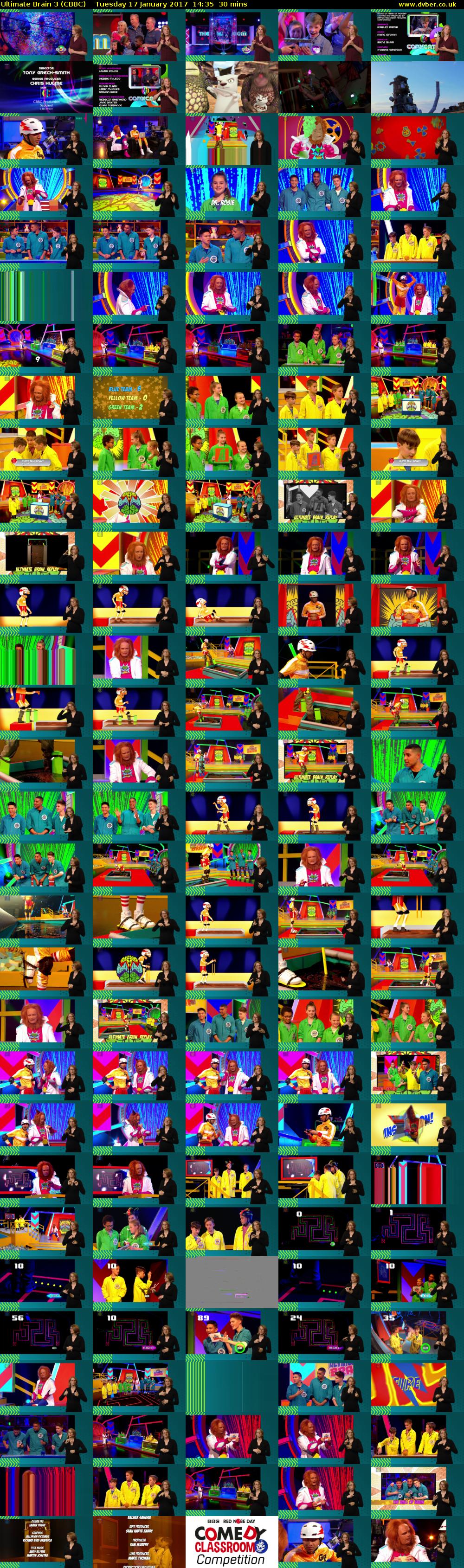 Ultimate Brain 3 (CBBC) Tuesday 17 January 2017 14:35 - 15:05