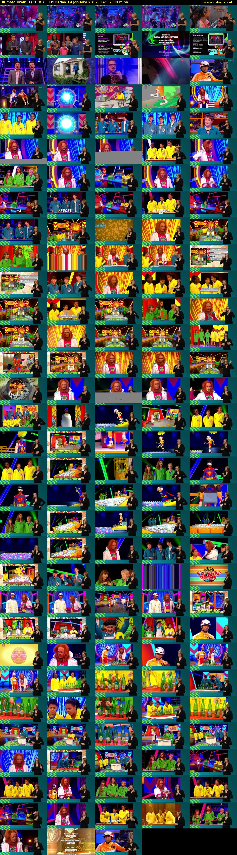 Ultimate Brain 3 (CBBC) Thursday 19 January 2017 14:35 - 15:05