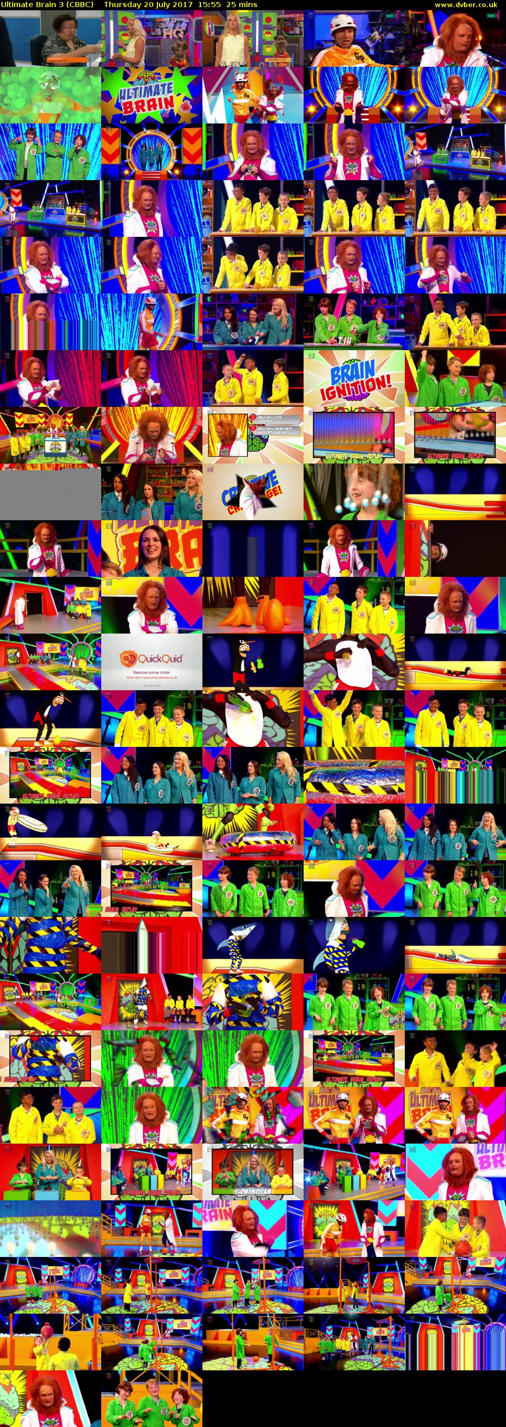 Ultimate Brain 3 (CBBC) Thursday 20 July 2017 15:55 - 16:20