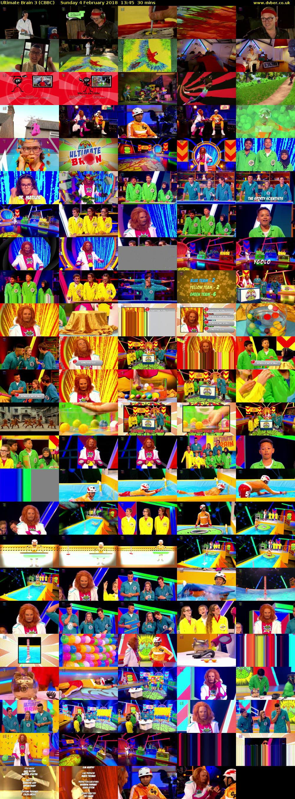 Ultimate Brain 3 (CBBC) Sunday 4 February 2018 13:45 - 14:15