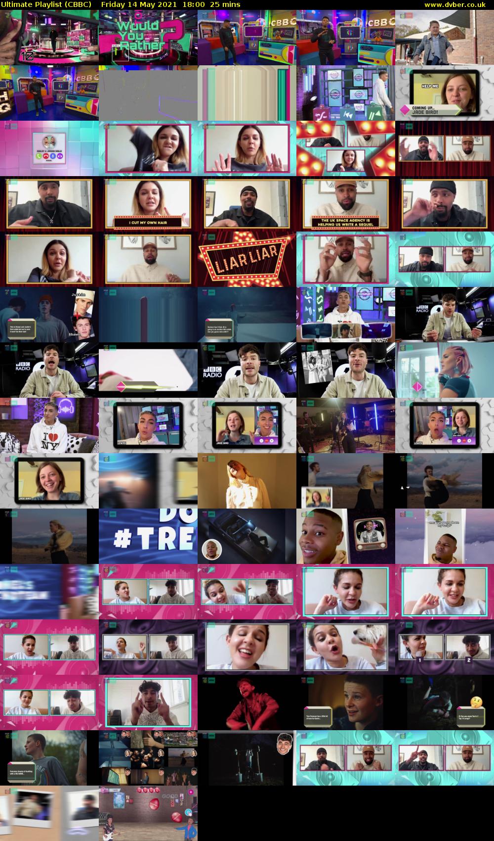 Ultimate Playlist (CBBC) Friday 14 May 2021 18:00 - 18:25