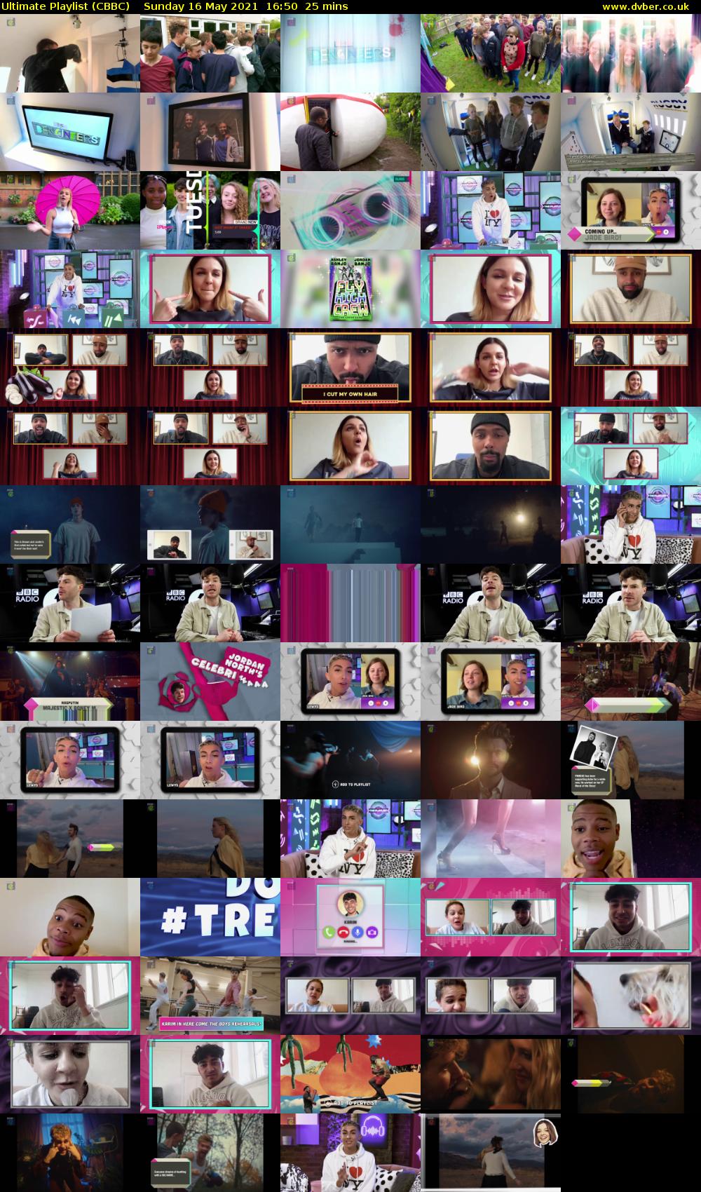 Ultimate Playlist (CBBC) Sunday 16 May 2021 16:50 - 17:15