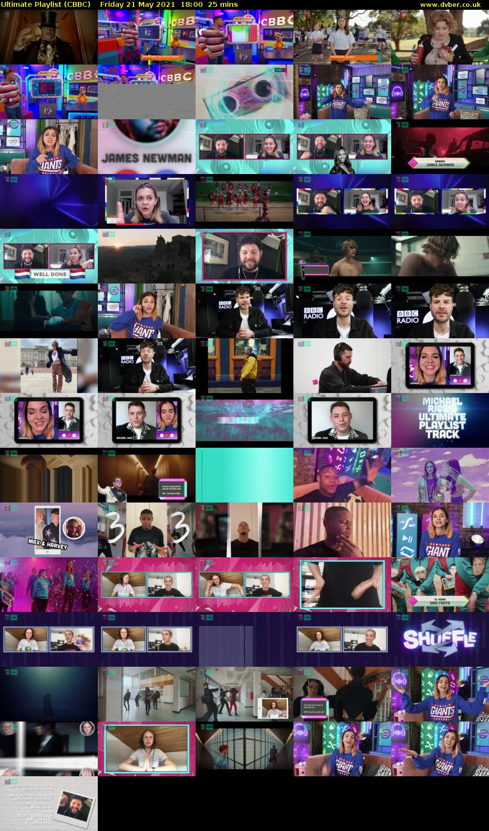 Ultimate Playlist (CBBC) Friday 21 May 2021 18:00 - 18:25