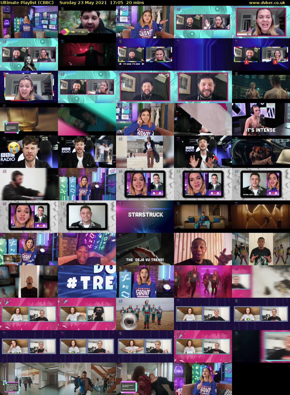 Ultimate Playlist (CBBC) Sunday 23 May 2021 17:05 - 17:25