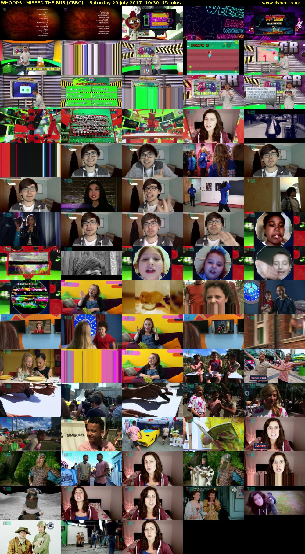 WHOOPS I MISSED THE BUS (CBBC) Saturday 29 July 2017 10:30 - 10:45