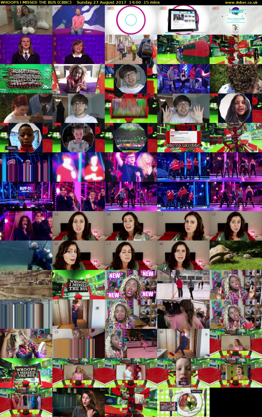 WHOOPS I MISSED THE BUS (CBBC) Sunday 27 August 2017 14:00 - 14:15