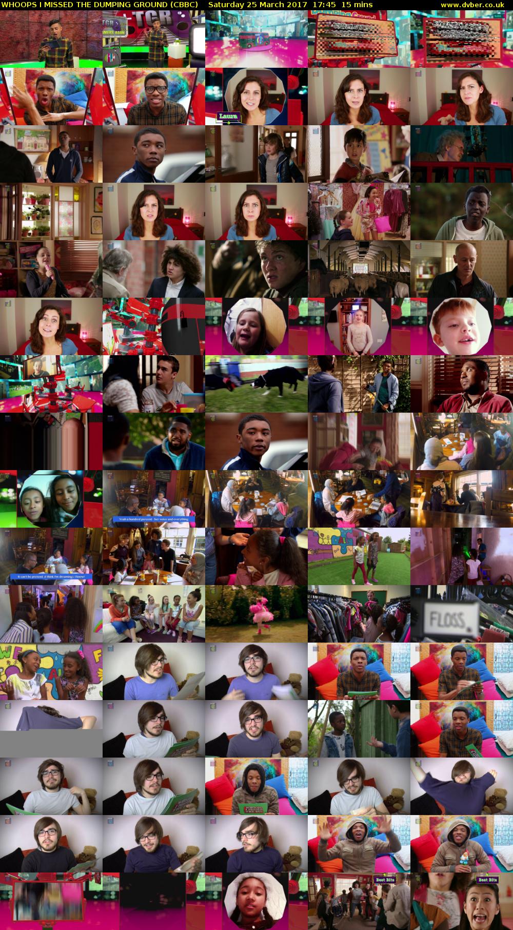 WHOOPS I MISSED THE DUMPING GROUND (CBBC) Saturday 25 March 2017 17:45 - 18:00