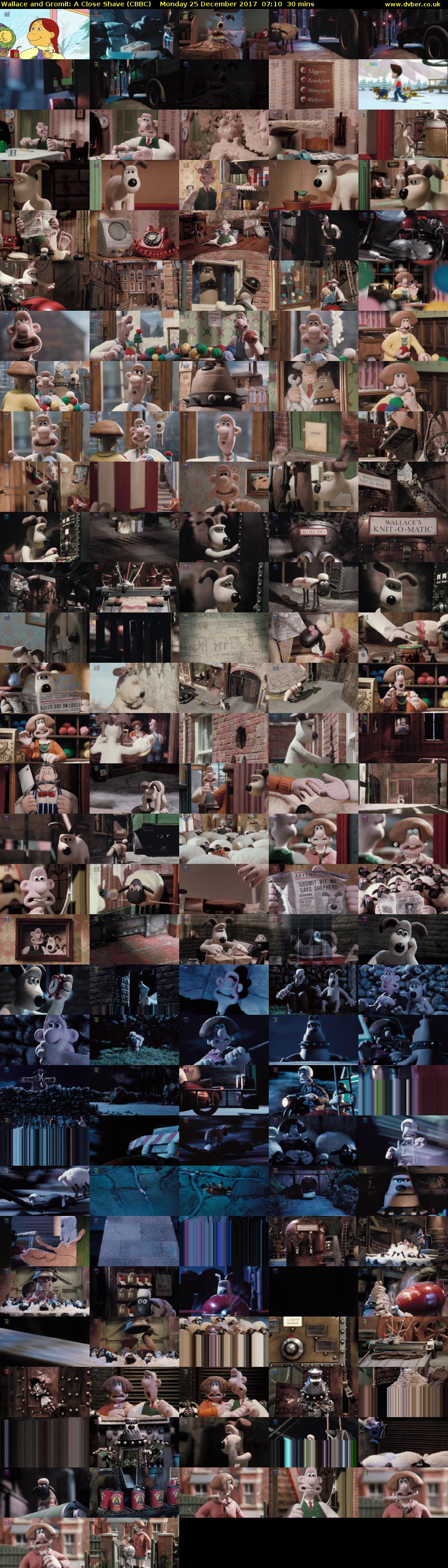 Wallace and Gromit: A Close Shave (CBBC) Monday 25 December 2017 07:10 - 07:40