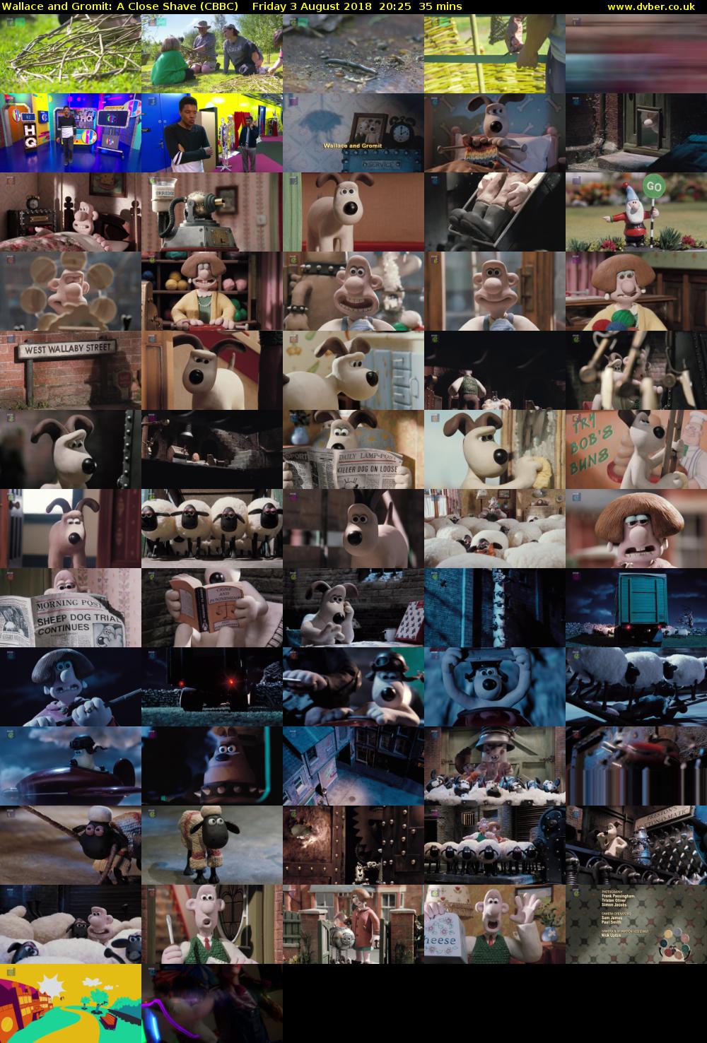 Wallace and Gromit: A Close Shave (CBBC) Friday 3 August 2018 20:25 - 21:00