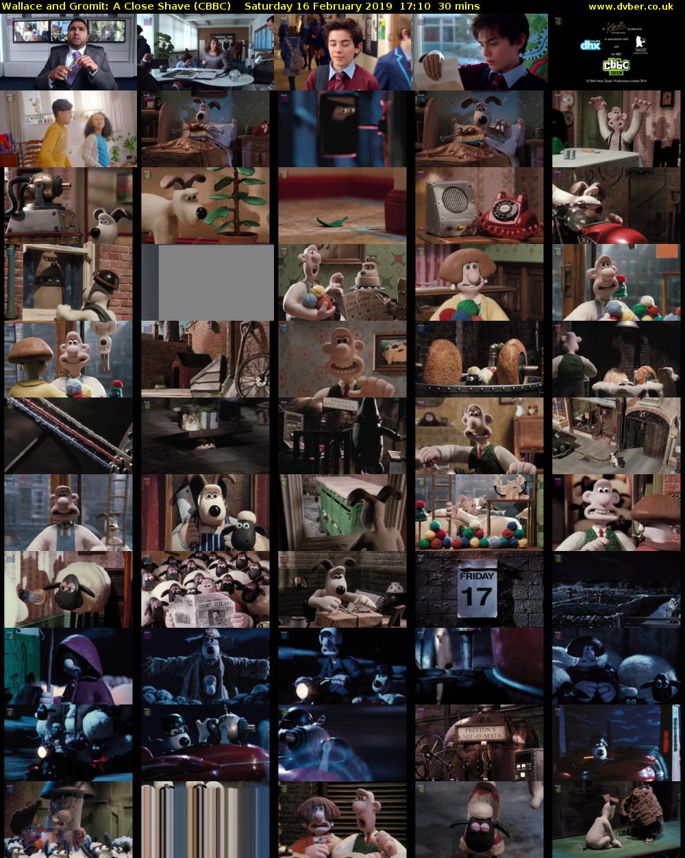 Wallace and Gromit: A Close Shave (CBBC) Saturday 16 February 2019 17:10 - 17:40