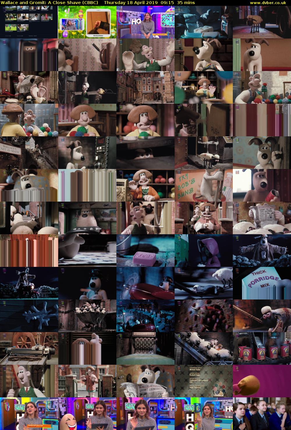 Wallace and Gromit: A Close Shave (CBBC) Thursday 18 April 2019 09:15 - 09:50