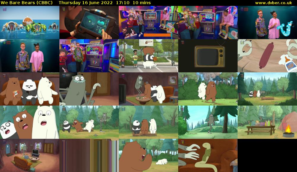 We Bare Bears (CBBC) Thursday 16 June 2022 17:10 - 17:20