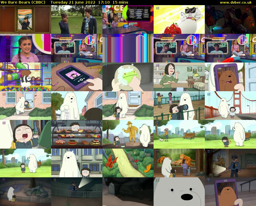 We Bare Bears (CBBC) Tuesday 21 June 2022 17:10 - 17:25