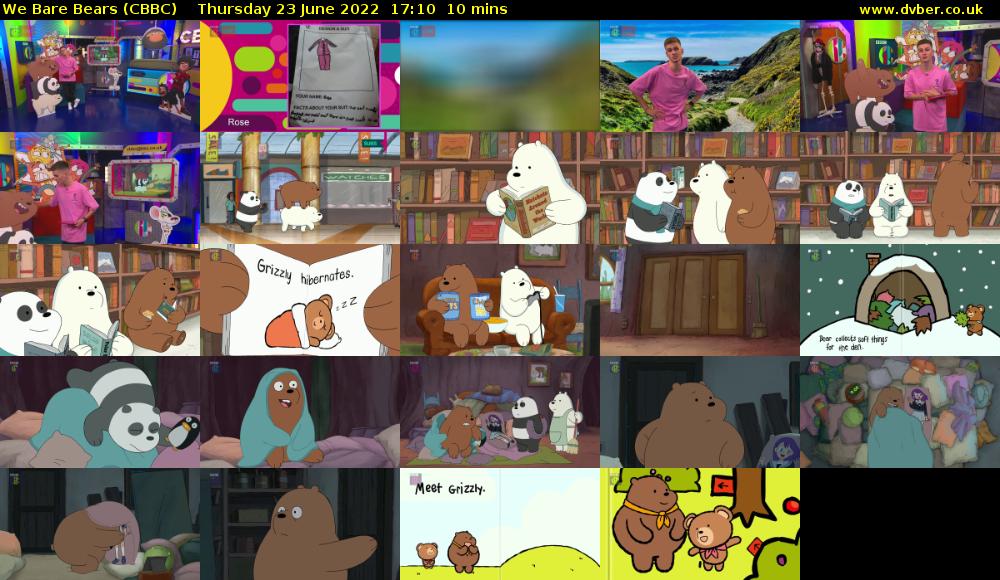We Bare Bears (CBBC) Thursday 23 June 2022 17:10 - 17:20