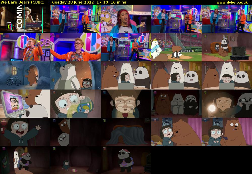 We Bare Bears (CBBC) Tuesday 28 June 2022 17:10 - 17:20