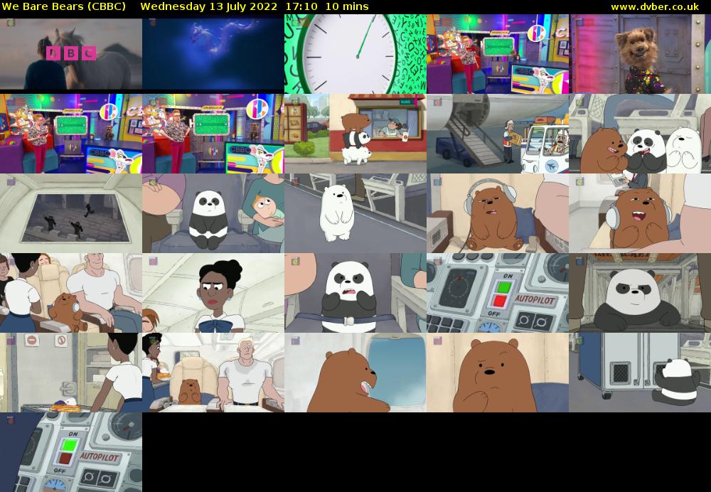 We Bare Bears (CBBC) Wednesday 13 July 2022 17:10 - 17:20
