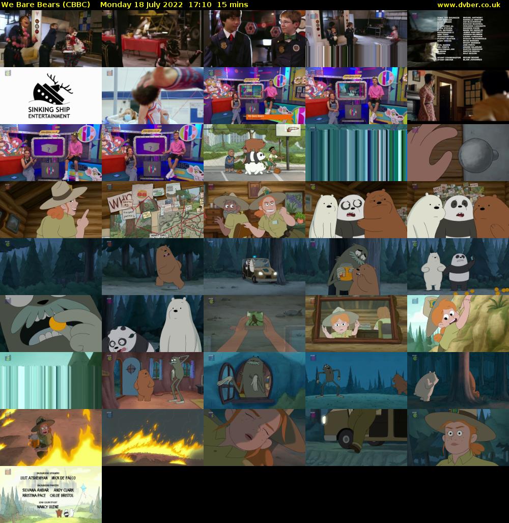 We Bare Bears (CBBC) Monday 18 July 2022 17:10 - 17:25