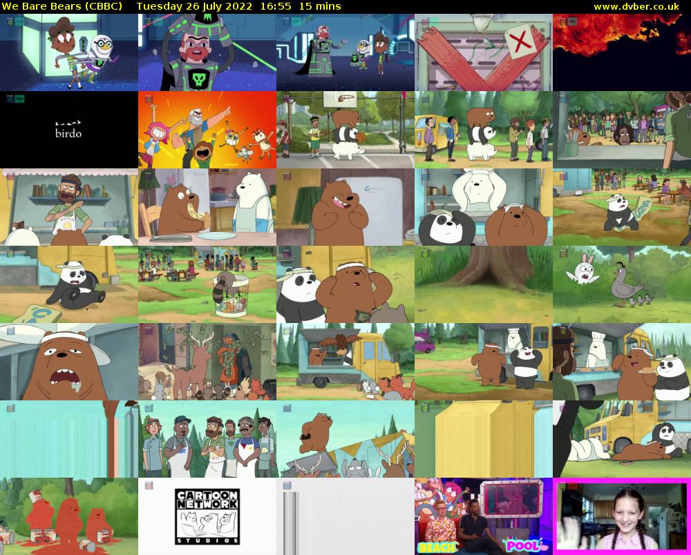 We Bare Bears (CBBC) Tuesday 26 July 2022 16:55 - 17:10