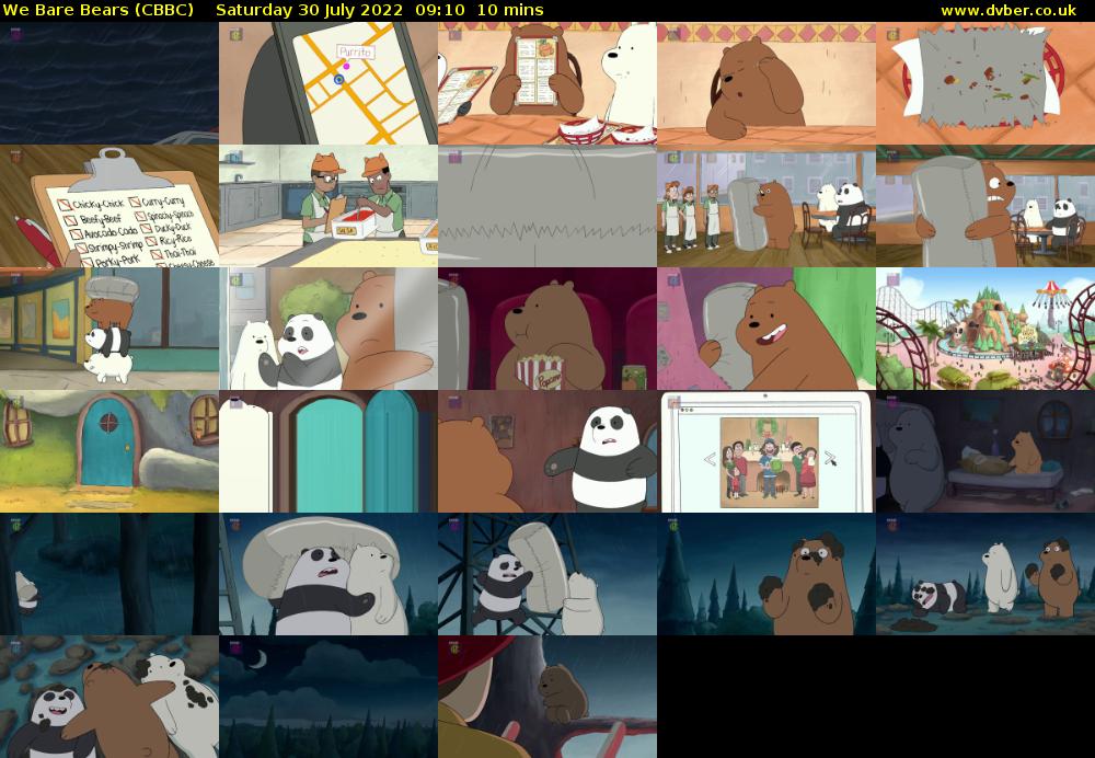 We Bare Bears (CBBC) Saturday 30 July 2022 09:10 - 09:20