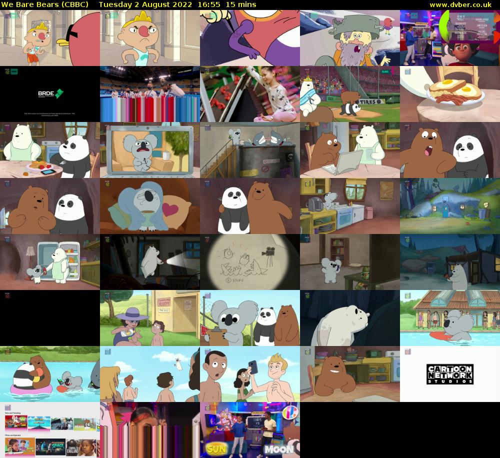 We Bare Bears (CBBC) Tuesday 2 August 2022 16:55 - 17:10