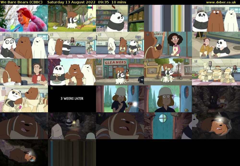We Bare Bears (CBBC) Saturday 13 August 2022 09:35 - 09:45