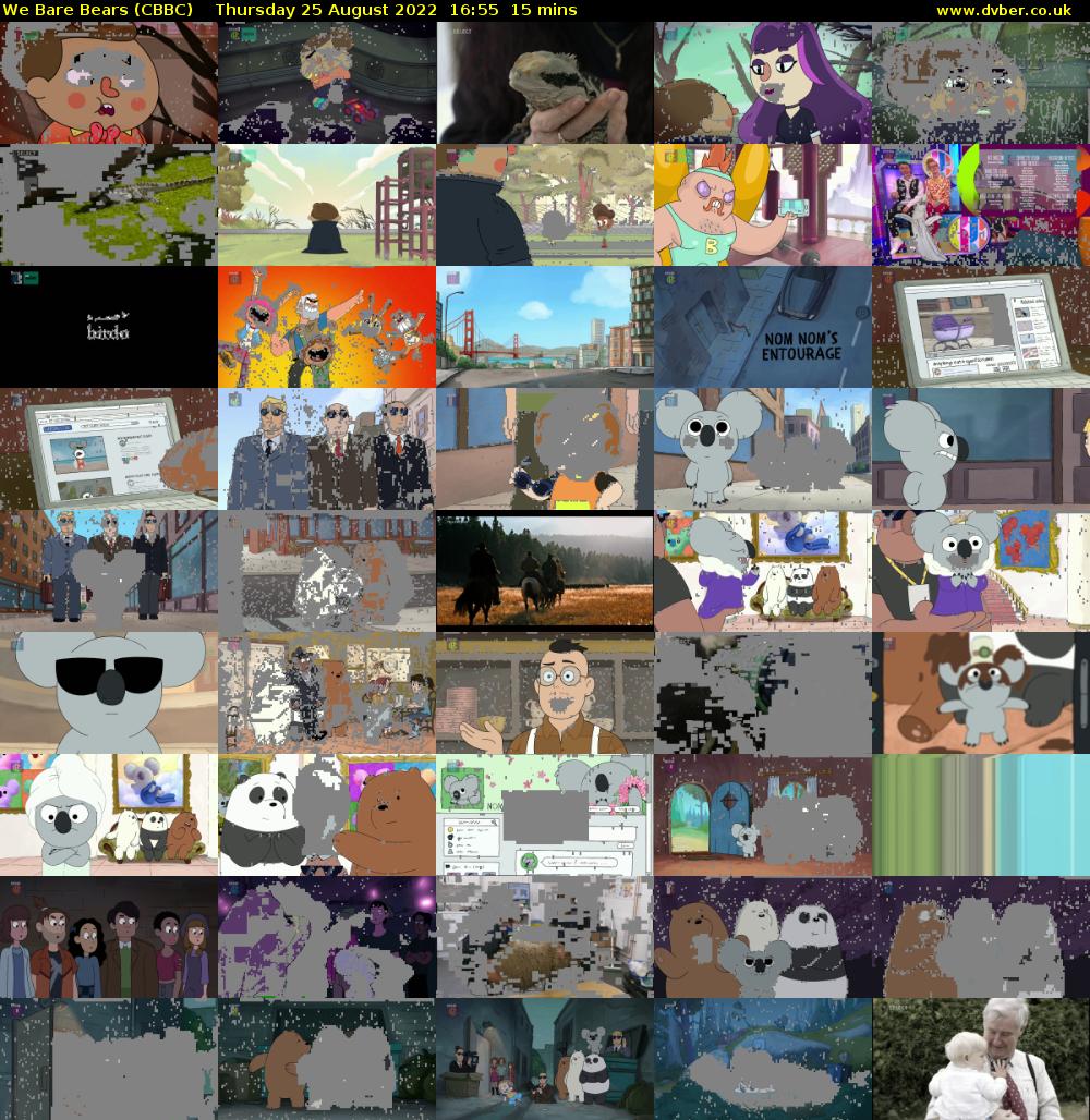 We Bare Bears (CBBC) Thursday 25 August 2022 16:55 - 17:10