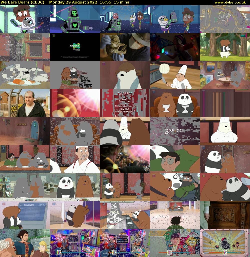 We Bare Bears (CBBC) Monday 29 August 2022 16:55 - 17:10