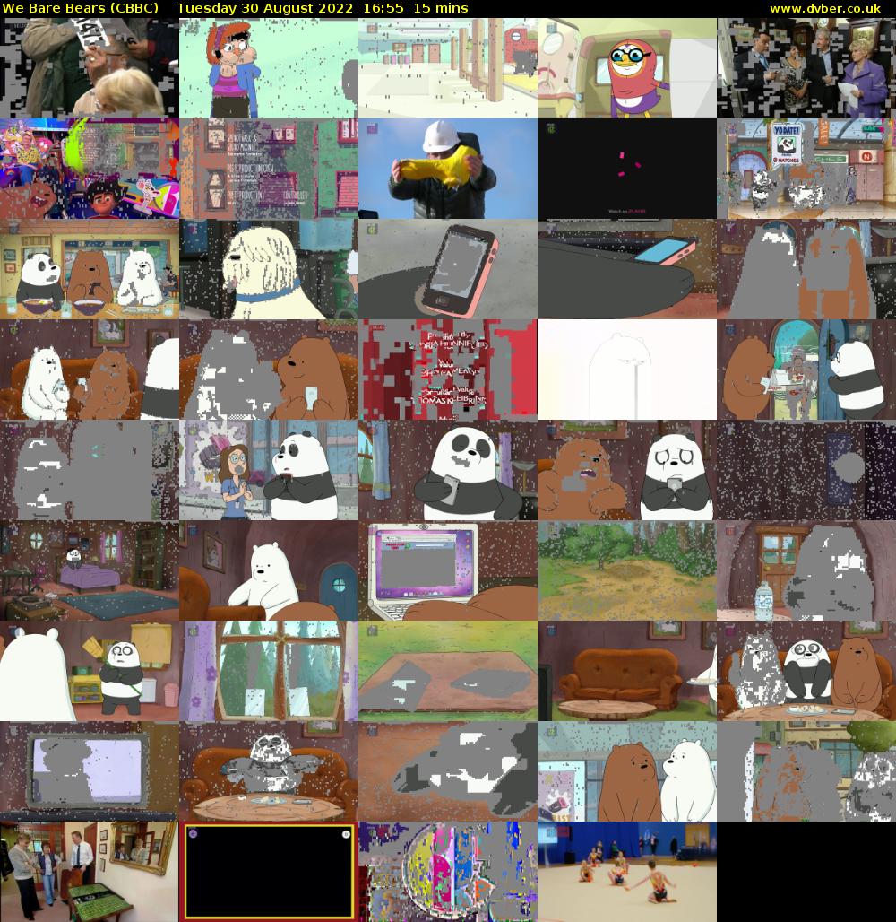 We Bare Bears (CBBC) Tuesday 30 August 2022 16:55 - 17:10