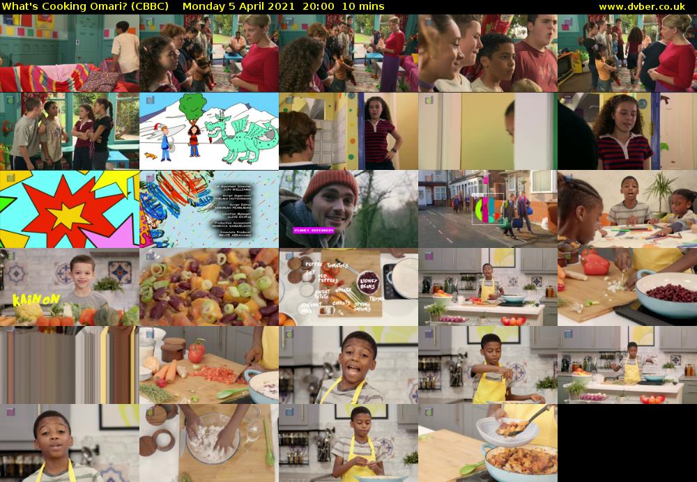 What's Cooking Omari? (CBBC) Monday 5 April 2021 20:00 - 20:10