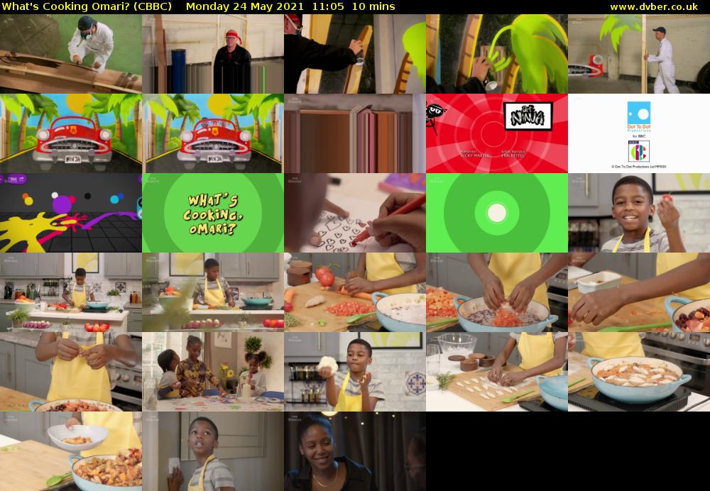 What's Cooking Omari? (CBBC) Monday 24 May 2021 11:05 - 11:15