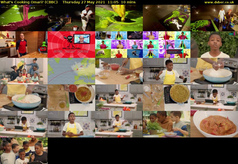 What's Cooking Omari? (CBBC) Thursday 27 May 2021 11:05 - 11:15